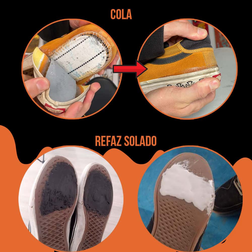 Kit 3 Cores - Reparador de Tenis #skatenaopara